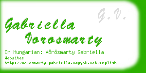 gabriella vorosmarty business card
